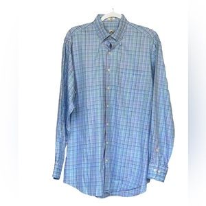 Peter Millar Button Down Long Sleeve Shirt Size L